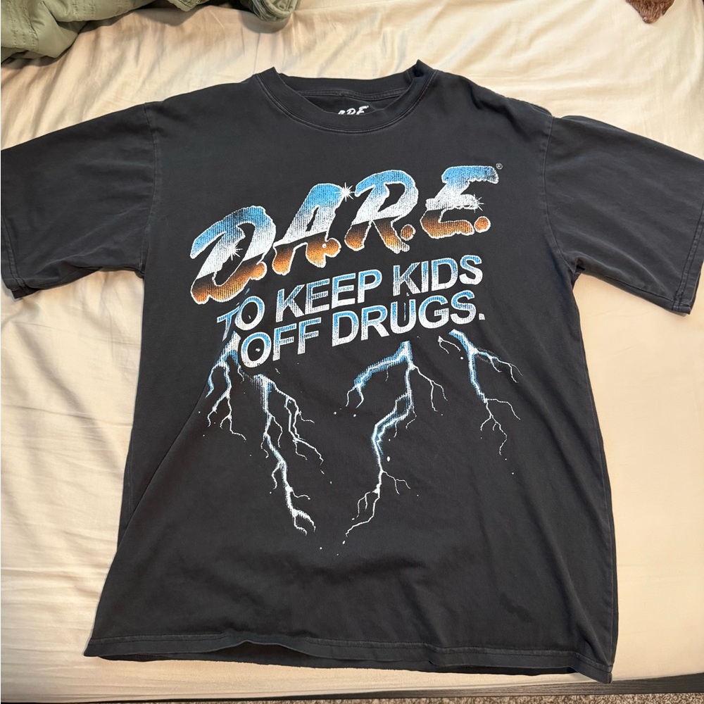 PacSun Black Short Sleeve Tee with Bold Graphic Design